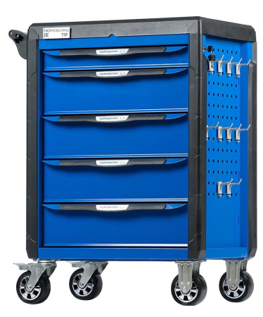 Тележка инструментальная, 5 выдвижных ящиков, с системой защиты от опрокидывания, синяя t5p(b)