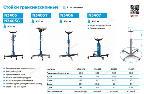 Стойка трансмиссионная, 0,5 т n3405g