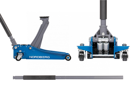 Домкрат подкатной 2,5 т с резиновой насадкой n32025e