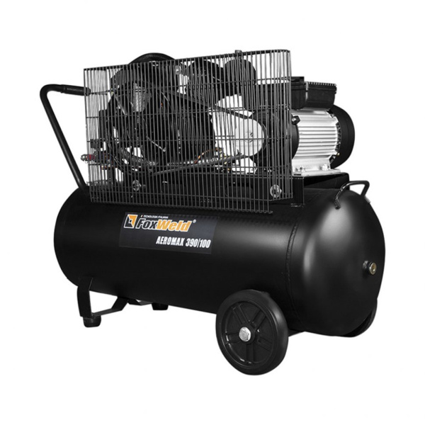 Компрессор масляный ременной AEROMAX 390/100 - Компрессор FOXWELD AEROMAX 390/100 масляный, ременной 7290 предназначен для подачи сжатого воздуха в пневмоинструмент и различное оборудование. Данная модель проста и удобна в эксплуатации. Прочный ко 7290