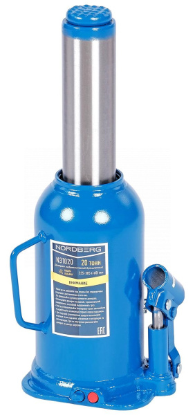 Домкрат бутылочный, 20 т n31020